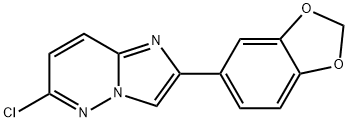 2-(1,3-Benzodioxol-5-yl)-6-chloroimidazo[1,2-b]pyridazine 구조식 이미지