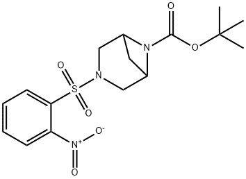 3,6-Diazabicyclo[3.1.1]heptane-6-carboxylic acid, 3-[(2-nitrophenyl)sulfonyl]-, 1,1-dimethylethyl ester 구조식 이미지