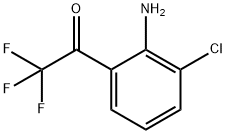 1-(2-Amino-3-chlorophenyl)-2,2,2-trifluoroethan-1-one, 2-Chloro-6-(trifluoroacetyl)aniline Structure