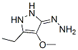 3H-Pyrazol-3-one,  5-ethyl-1,2-dihydro-4-methoxy-,  hydrazone  (9CI) Structure