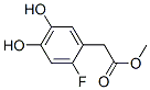 Benzeneacetic acid, 2-fluoro-4,5-dihydroxy-, methyl ester (9CI) Structure