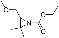 1-Aziridinecarboxylic  acid,  3-(methoxymethyl)-2,2-dimethyl-,  ethyl  ester Structure