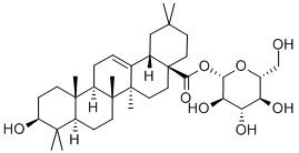 Oleanolic acid beta-D-glucopyranosyl ester 구조식 이미지