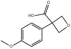 3-(4-Methoxyphenyl)oxetane-3-carboxylic acid 구조식 이미지