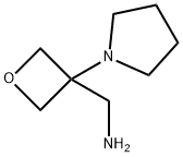 (3-(Pyrrolidin-1-yl)oxetan-3-yl)methanamine Structure