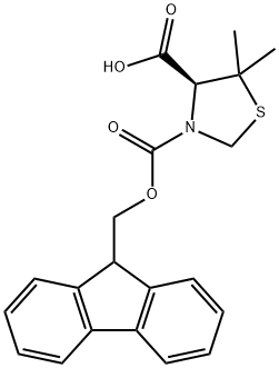 (S)-FMOC-5,5-DIMETHYL-1,3-THIAZOLIDINE-4-CARBOXYLIC ACID 구조식 이미지