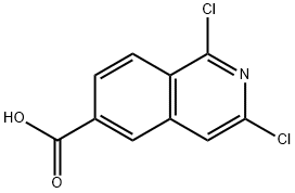 6-Carboxy-1,3-dichloroisoquinoline, 6-Carboxy-1,3-dichloro-2-azanaphthalene Structure
