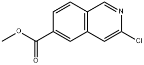 3-Chloro-6-(methoxycarbonyl)isoquinoline, 3-Chloro-6-(methoxycarbonyl)-2-azanaphthalene Structure