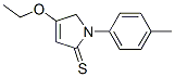 2H-Pyrrole-2-thione,  4-ethoxy-1,5-dihydro-1-(4-methylphenyl)- 구조식 이미지