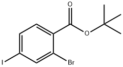 2-Bromo-4-iodo-benzoic acid tert-butyl ester Structure