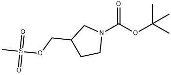 3-METHANESULFONYLOXYMETHYL-PYRROLIDINE-1-CARBOXYLIC ACID TERT BUTYL ESTER 구조식 이미지