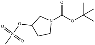 1-BOC-3-메탄설포닐록시피롤리딘 구조식 이미지
