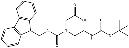 FMOC-N-(N-BETA-BOC-AMINOETHYL)-GLY-OH 구조식 이미지