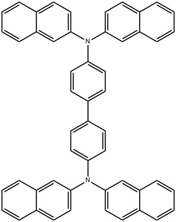 N,N,N',N'-Tetra(2-naphthalenyl)(1,1'-biphenyl)-4,4'-diamine 구조식 이미지