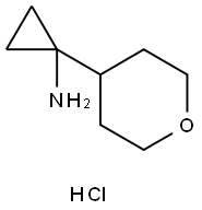 1-(Tetrahydro-pyran-4-yl)-cyclopropylamine hydrochloride 구조식 이미지