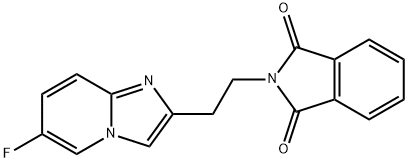 2-[2-(6-Fluoroimidazo[1,2-a]pyridin-2-yl)ethyl]-1H-isoindole-1,3(2H)-dione 구조식 이미지
