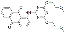 1-[[4,6-Bis(2-methoxyethoxy)-1,3,5-triazin-2-yl]amino]-9,10-anthracenedione 구조식 이미지