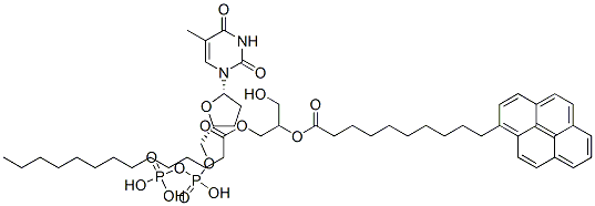 3'-deoxythymidine diphosphate 1-myristoyl-2-(10-pyren-1-yl-decanoyl)glycerol 구조식 이미지