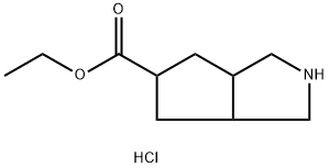 Ethyl hexahydrocyclopenta[c]pyrrole-5-carboxylate hydrochloride 구조식 이미지