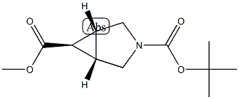 Methyl exo-3-Boc-3-azabicyclo-[3.1.0]hexane-6-carboxylate Structure