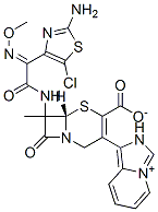 7-(2-(2-amino-5-chlorothiazol-4-yl)-2-methoxyiminoacetamido)-3-(imidazo(1,5-a)-pyridinium-1-yl)methyl-3-cephem-4-carboxylate Structure