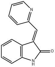 (E)-3-(피리딘-2-일메틸렌)인돌린-2-온 구조식 이미지