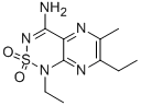 4-Amino-1,7-diethyl-6-methylpyrazino(2,3-c)(1,2,6)thiadiazine 2,2-diox ide Structure