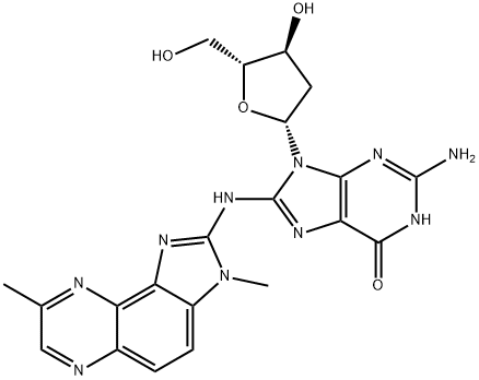 N2-(Deoxyguanosin-8-yl)-2-aMino-3,8-diMethyliMidazo[4,5-f]quinoxaline 구조식 이미지