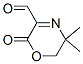 2H-1,4-Oxazine-3-carboxaldehyde, 5,6-dihydro-5,5-dimethyl-2-oxo- (9CI) Structure