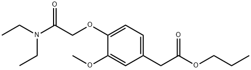 1421-14-3 propyl 4-diethylcarbamoylmethoxy-3-methoxyphenylacetate