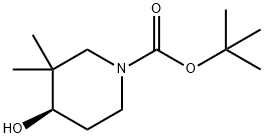 1-Piperidinecarboxylic acid, 4-hydroxy-3,3-dimethyl-, 1,1-dimethylethyl ester, (4R)- Structure