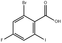 2-Bromo-4-fluoro-6-iodobenzoic acid 구조식 이미지