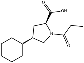 1-(1-Oxopropyl)-(4S)-4-cyclohexyl-L-proline 구조식 이미지