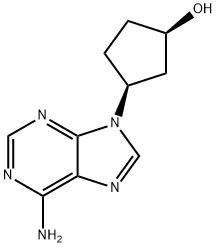 3-(6-아미노-9H-퓨린-9-일)-사이클로펜탄올 구조식 이미지