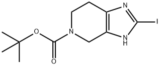 tert-butyl 2-iodo-1,4,6,7-tetrahydro-5H-imidazo[4,5-c]pyridine-5-carboxylate 구조식 이미지