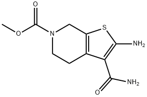 Methyl 2-amino-3-carbamoyl-4,7-dihydrothieno[2,3-c]pyridine-6(5H)-carboxylate Structure