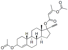 17-ethynyl-4-estrene-3,17-diol-3-acetate-17-(3'-acetoxy-2'-butenoate) 구조식 이미지