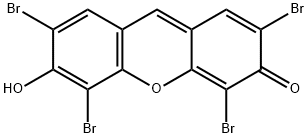 2,4,5,7-테트라브로모-6-하이드록시-3-플루오론 구조식 이미지