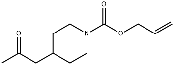 1-Piperidinecarboxylic acid, 4-(2-oxopropyl)-, 2-propenyl ester Structure