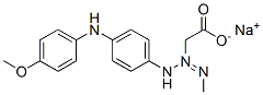 sodium [3-[4-[(4-methoxyphenyl)amino]phenyl]-1-methyltriazen-2-yl]acetate 구조식 이미지