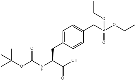 (S)-2-TERT-BUTOXYCARBONYLAMINO-3-[4-(DIETHOXY-PHOSPHORYLMETHYL)-PHENYL]-PROPIONIC ACID Structure