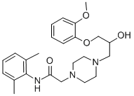 Ranolazine 구조식 이미지