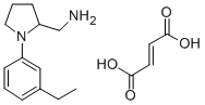 (-)-1-(3-에틸페닐)-2-피롤리딘메탄아민푸마르산염 구조식 이미지