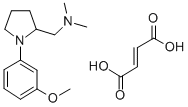 (-)-N,N-Dimethyl-1-(3-methoxyphenyl)-2-pyrrolidinemethanamine fumarate Structure