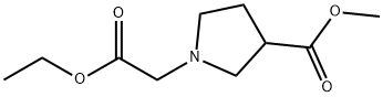 메틸1-(2-에톡시-2-옥소에틸)피롤리딘-3-카르복실레이트 구조식 이미지