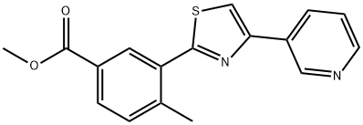 methyl 4-methyl-3-(4-(pyridin-3-yl)thiazol-2-yl)benzoate 구조식 이미지