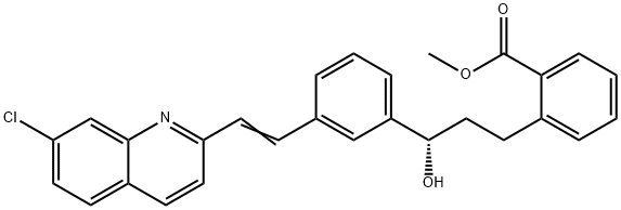 Methyl [E]-2-[3-(S)-[3-[2-(7-Chloro-2-quinolinyl)ethenyl]phenyl]-3-hydroxypropyl]benzoate 구조식 이미지