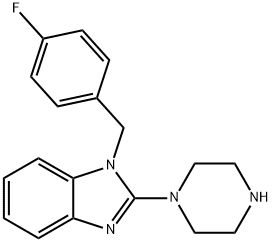 1-(4-FLUORO-BENZYL)-2-PIPERAZIN-1-YL-1H-BENZOIMIDAZOLE Structure