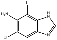 6-Chloro-4-fluoro-1H-benzo[d]iMidazol-5-aMine 구조식 이미지