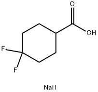 Cyclohexanecarboxylic acid, 4,4-difluoro-, sodiuM salt Structure